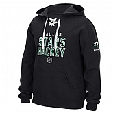 Men's Dallas Stars Reebok Stitch Em Up Lace Hoodie - Black,baseball caps,new era cap wholesale,wholesale hats